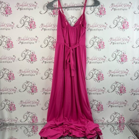 Planet Gold maxi dress long tank style sleeveless Vibrant Pink Maxi Dress - Picture 2 of 11